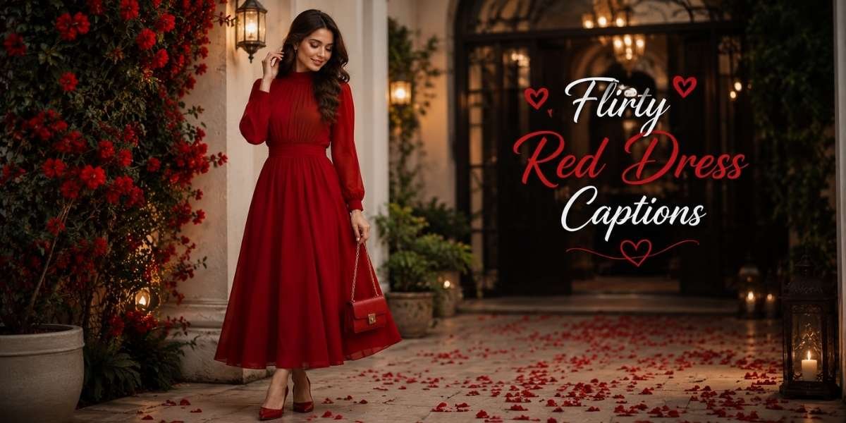 Flirty Red Dress Captions