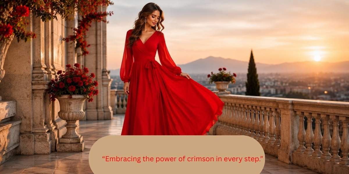 Red Dress Captions 