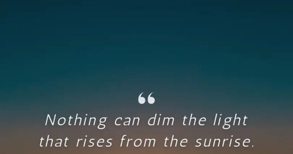 Short Sunrise Captions