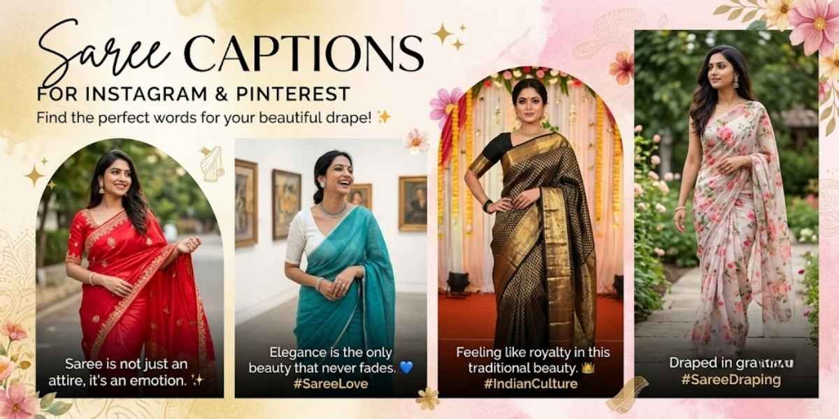saree captions for Instagram and Pinterest