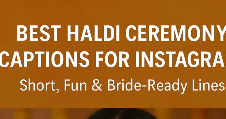 Haldi Captions for Instagram