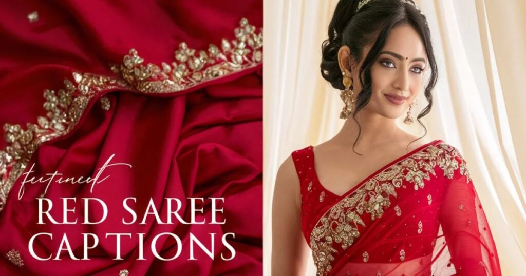 Red Saree Caption For Instagram
