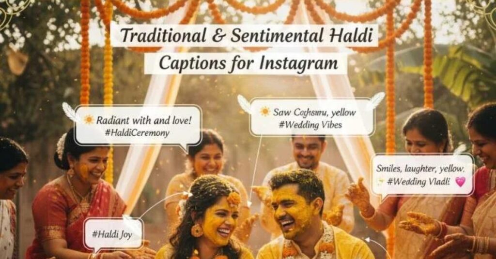 Traditional & Sentimental Haldi Caption