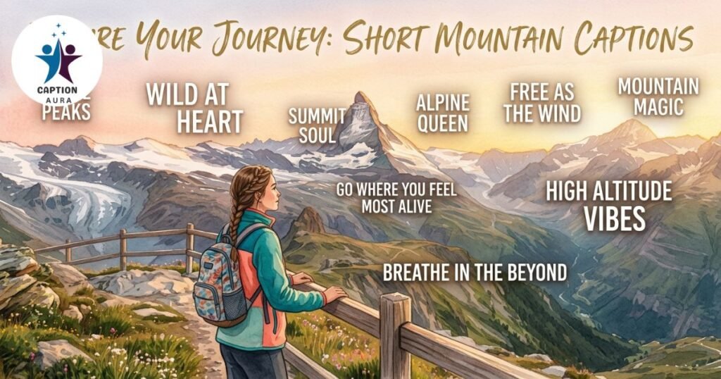 Short Mountain Captions for Girls